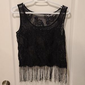 Lace maternity crop top
